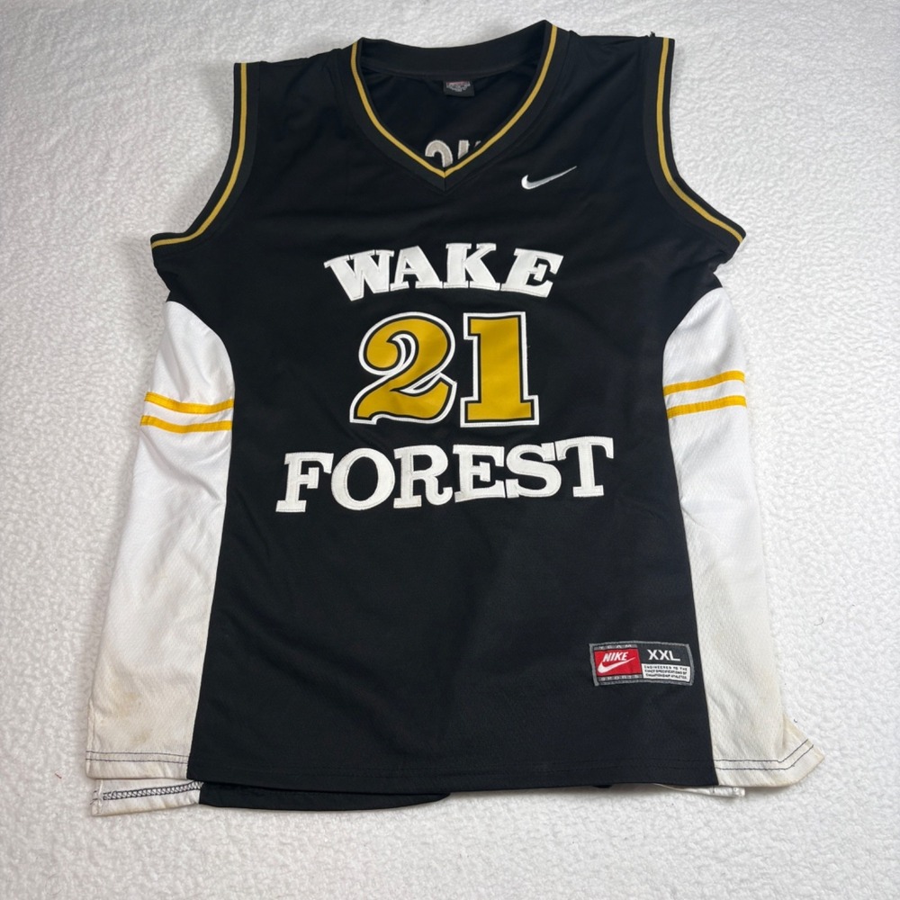 Nike Team Men's Wake Forest Tim Duncan Number 21 XXL Black Jersey